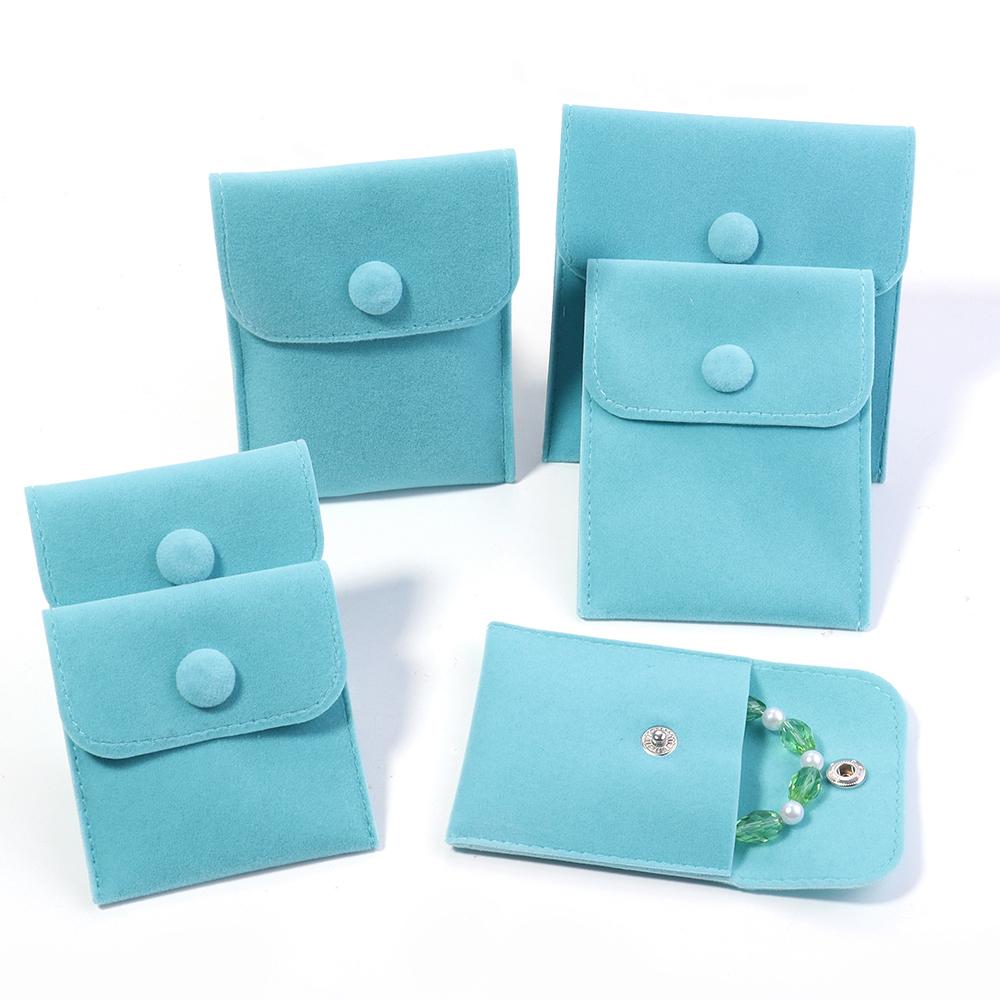 1PC Jewellery Pouch Packaging Bag Soft Velvet Gift Bracelet Necklace Earrings Rings Storage Button Velvet Bag Custom Logo