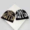 Knitted Letterings Alphabet Big Jacquard Personal Women  Men Her Him For Fresh Hats Warm Casual Fashion Simple Beanies Rap Versatile Hip-Hop Street