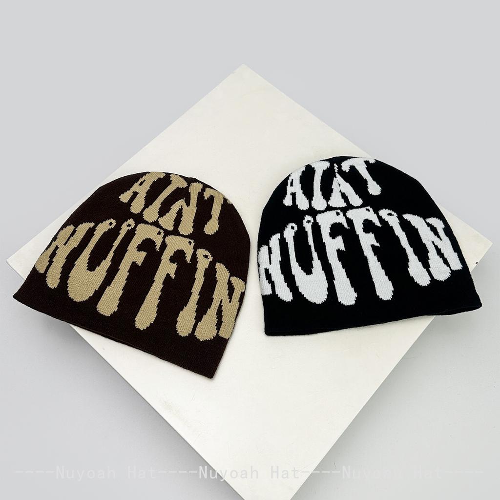 Knitted Letterings Alphabet Big Jacquard Personal Women Men Her Him For Fresh Hats Warm Casual Fashion Simple Beanies Rap Versatile Hip-Hop Street