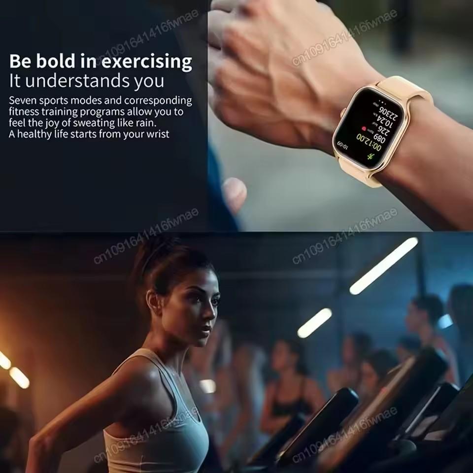 Smart Watch Men Women 2.01 Full Touch Screen Sports Fitness Watch Bluetooth Call Android Phone Digital Multidial Smartwatch