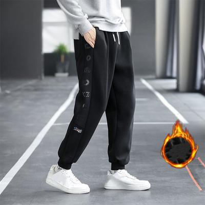 Men's Autumn and Winter Padded Plus Size Loose Casual Pants Fat Plus Fat Large Size Sweatpants