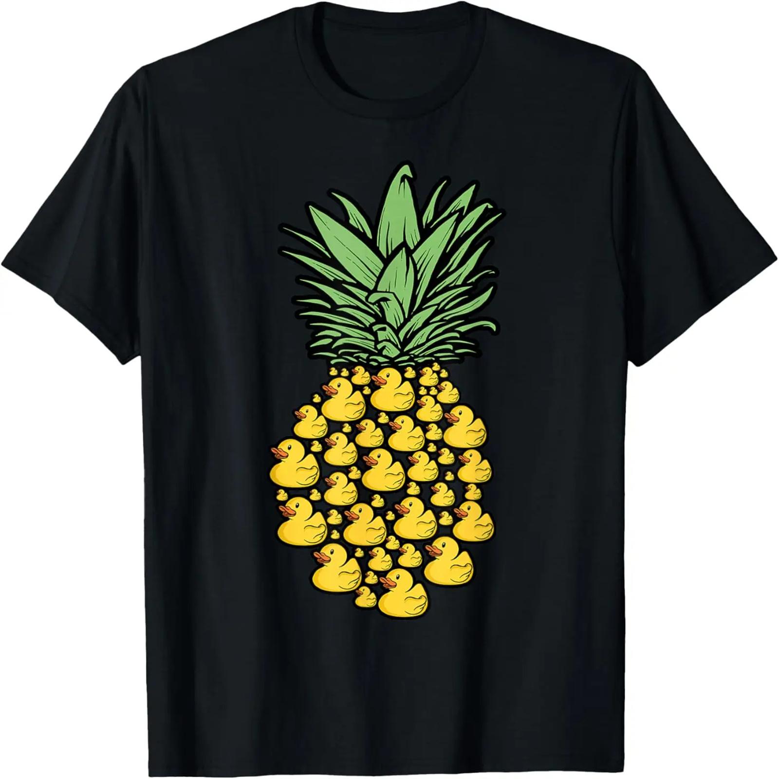 Pineapple Duck Tropical Fruit Vacation Duck Lover T-Shirt S