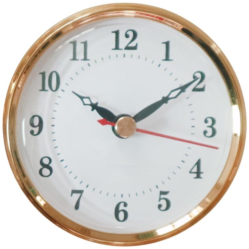 Elegantes rundes Uhrwerk mit römischen/arabischen Ziffern, Gold-/Silber-Zieroption, kleine Uhr für Heimbüros