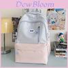 Minimalist Color Block Backpack For Teens With Nylon Material And Geometric Pattern