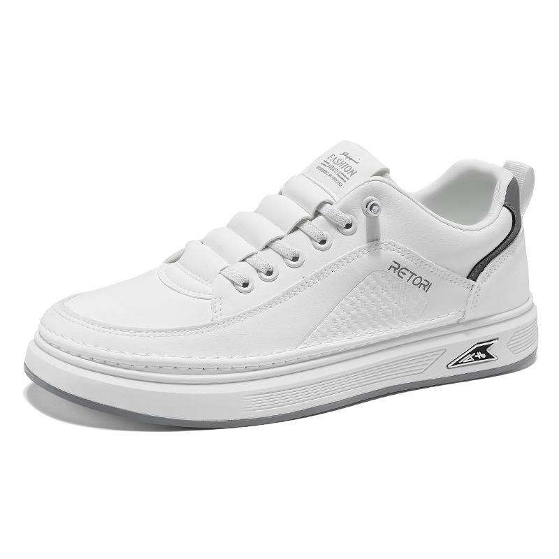 Spring Men's Shoes New Breathable Little White Shoes Men's Trend Versatile Platform Sports Shoes Casual Leather Shoes Board Shoes Trendy Shoes