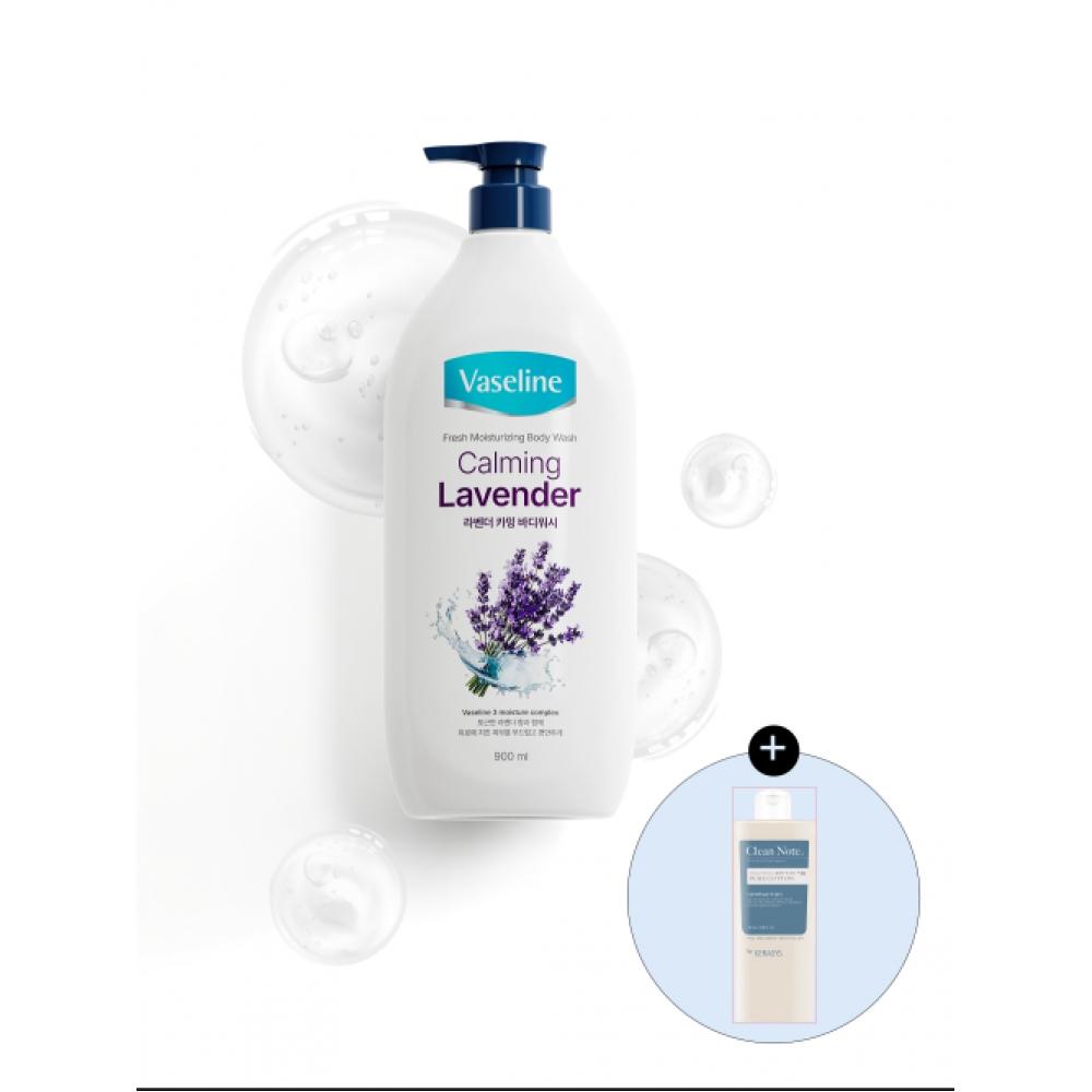 Aekyung Vaseline Vaseline Fresh Body Wash Lavender 900ml + Clean Note Body Wash 180ml Extra Gift NONE