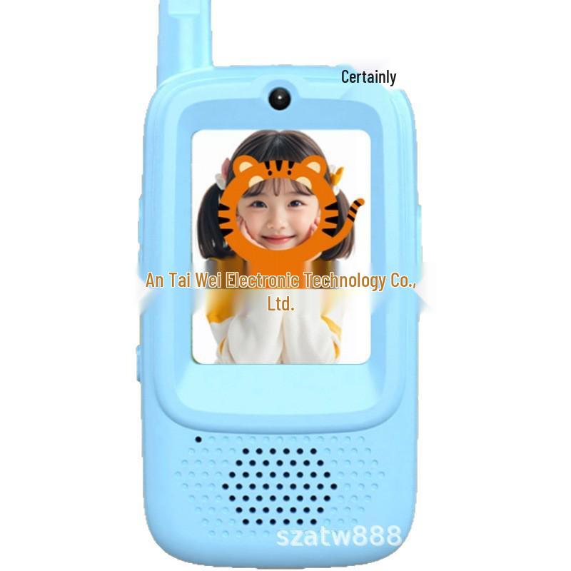 Kids Cartoon Walkie-Talkie with HD Call Solution - Best-Selling Children s Pager Youth (7-14 years) небесно-голубой