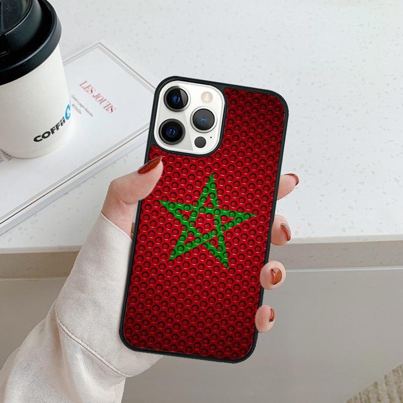 Maroc Morocco Flag Coat Of Arms Phone Case For iPhone 17 Air 16 Pro Max 15 14 Plus 12 13 Shell Cover Coque