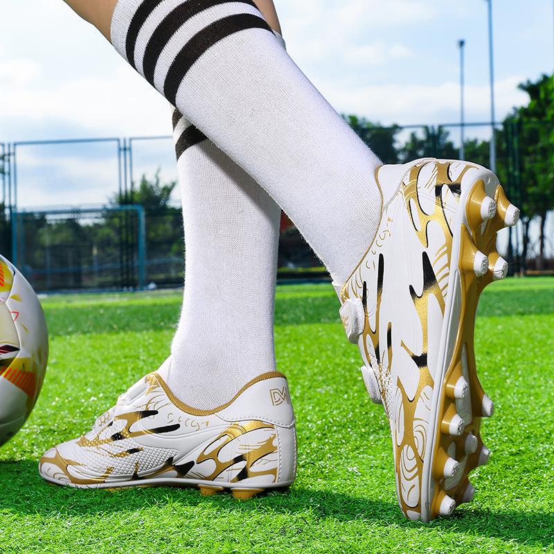 Boys Football Boots Spike Rubber Soft Sole Kid's Professional Artificial Turf Training Football Boots for Girls
