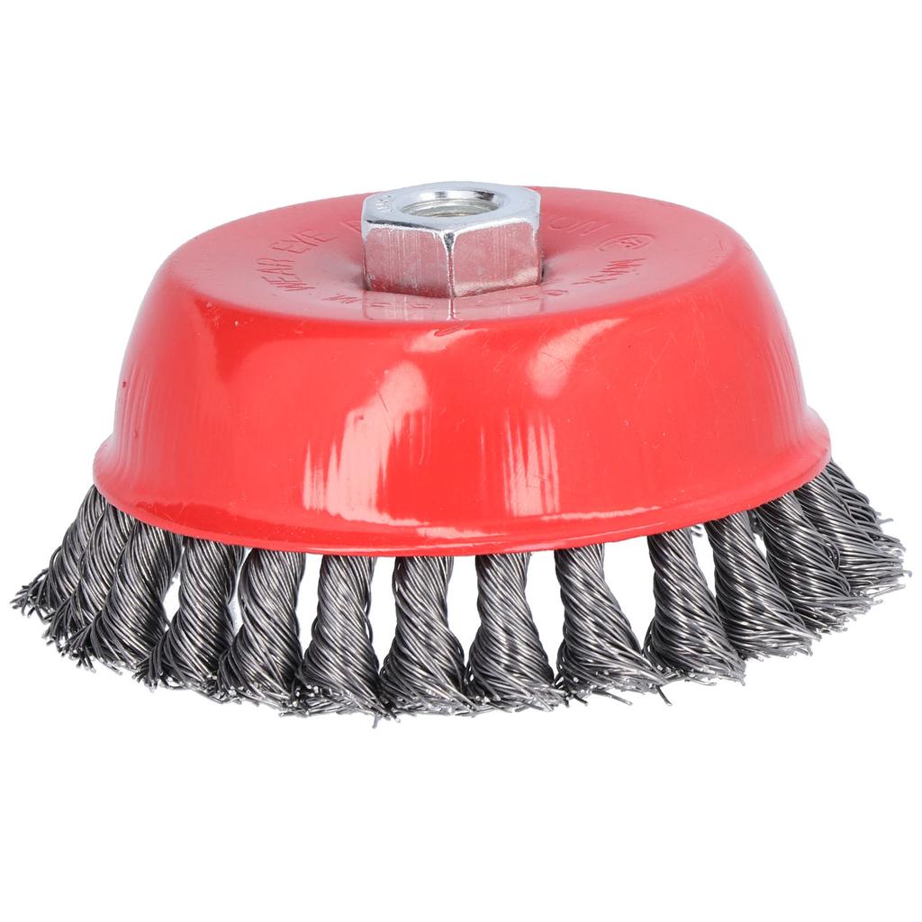 2Pcs Twist Wire Brush Wheel Knotted Grinder Cup Grinding Rust Paint Removal Tool M14 Thread 5in