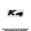 New Auto Exterior K3 K5 K4 KX5 Emblem Fender Rear Trunk Body Badge Sticker For Kia Forte Ceed Cerato RIO 2 3 4 Picanto Sportage HR8
