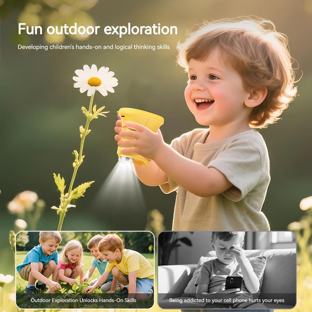 1000X Childs Handheld Microscope 2.0 Inch 1080P Portable Digital Microscope Camera Educational Science Girls Boys Festival Gifts