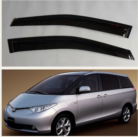 Дефлекторы на окна (ветровики) для Toyota Previa третьего поколения, для тюнинга автомобиля Previa Rain Guards чёрный