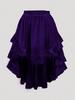 Jupe Rétro Volants Velours Doré Grande Taille Automne/Hiver 2025 - Style Européen & Américain pour Femmes
