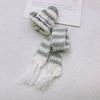 1Set Dollhouse Mini Christmas Hats Scarves Fashion Knitted Hat Cap With Hairball Dollhouse Christmas Decoration Doll Accessories