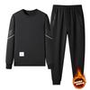 2025 Autumn Men's Casual Sports Hoodie Set: Middle-Aged & Young Round Neck Loose Fit
