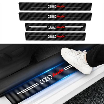 Für 22z 8P 4 Stück Auto Türschwellenschutz Aufkleber Leder Auto Zubehör Für 22z A1 A2 A3 A4 A5 A6 A7 A8 S Qyttro Sline RS Q2 Q3 TT B5 B6