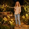 Solar Powered Artificial Flower Garden Light Outdoor Decorative Lawn Lamp with Stake for Patio Yard Pathway Landscape Lighting