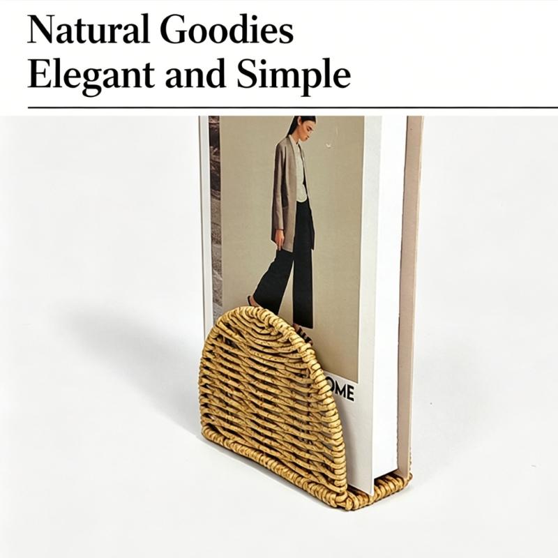 Elegant Retro Tissue Box Cover Plastic Rattans Towel Dispenser For Kitchen Countertop And Home Decoration