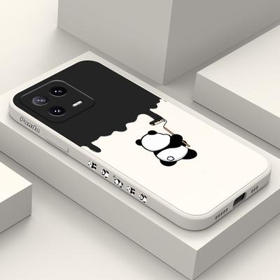 Paint Panda Phone Case For Xiaomi Mi 14 13 13T 12 12X 12T 12S 11 11T 10 10T 9 9T Pro Lite Liquid Silicone Cover