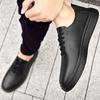White Fashion Men's Casual Shoes Genuine Leather Mens Slip-on Outdoor Loafers Moccasins Men Light Comfortable Driving Flats