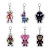 6Pcs Fortnite Popular Cartoon Game Acrylic Double-sided Key Ring Backpack Decoration Accessories Neutral Party Gifts Premium Quality