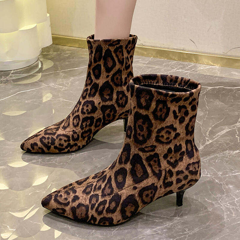 Elastic Boots Women 2025 Winter Sexy Pointed Toe High Heel Party Boots Fashion Slip On Nightclub Booties