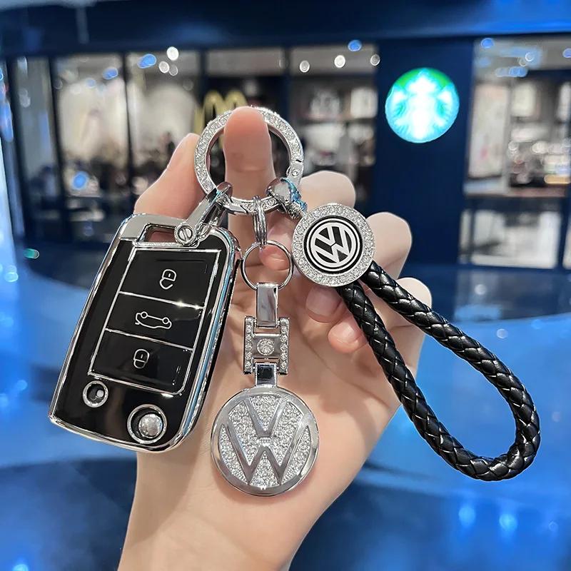Hot TPU Car Remote Key Case Cover Shell Bag for Volkswagen VW Polo Golf 7 MK7 Tiguan Passat Jetta E-golf Auto Keychain Accessori
