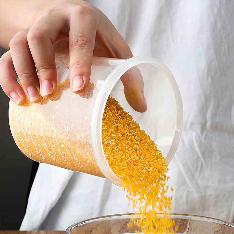 Håll dina spannmål färska och säkra med denna lufttäta spannmålsförvaringstank i plast