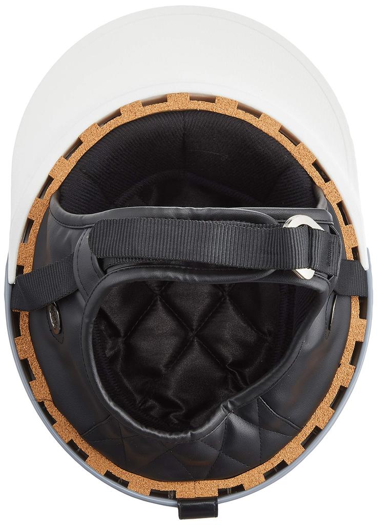 Bike Parts Center Helmet Half Cork Half Three Button Black Free Size Circumference 701009 (Head 57cm~60cm)