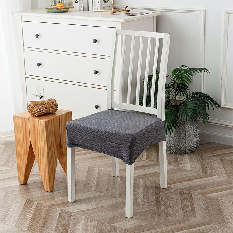 Stretch-Stuhlsitzbezüge aus Jacquard für Esszimmer, abnehmbar, waschbar, staubdicht, Stuhlsitzkissenschutz, Schonbezüge