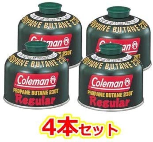 Coleman Genuine LPG Fuel 230g Set of 4 [T-Type] 5103A230T, [HTRC 2.1]