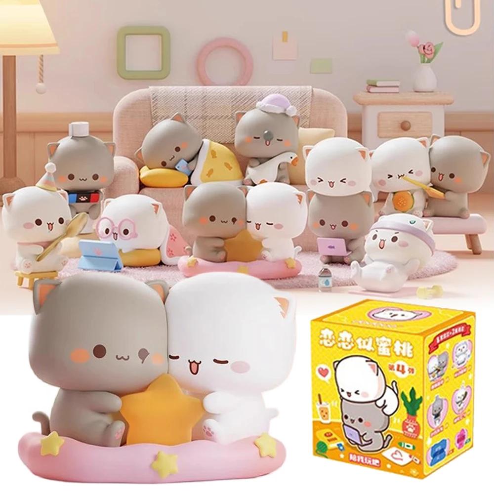 Mitao Cat 4 Season Lucky Cat Cheap Cute Cat Blind Box Playthings Blind Bag Cartoon Figure Doll Home Decoration Boys Girls Present Playthings