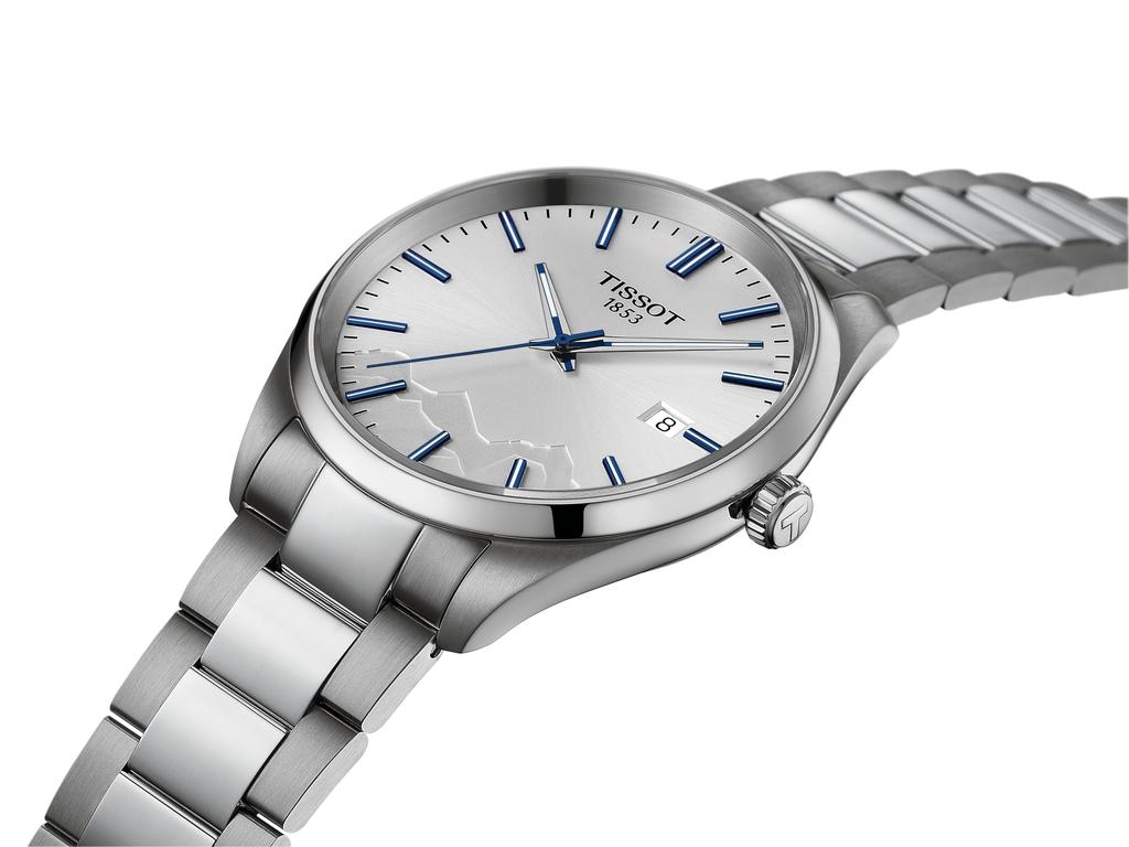 Tissot PR 100 Jungfraubahn Quartz 40mm Herenhorloge, T1504101103100, Zilveren Wijzerplaat