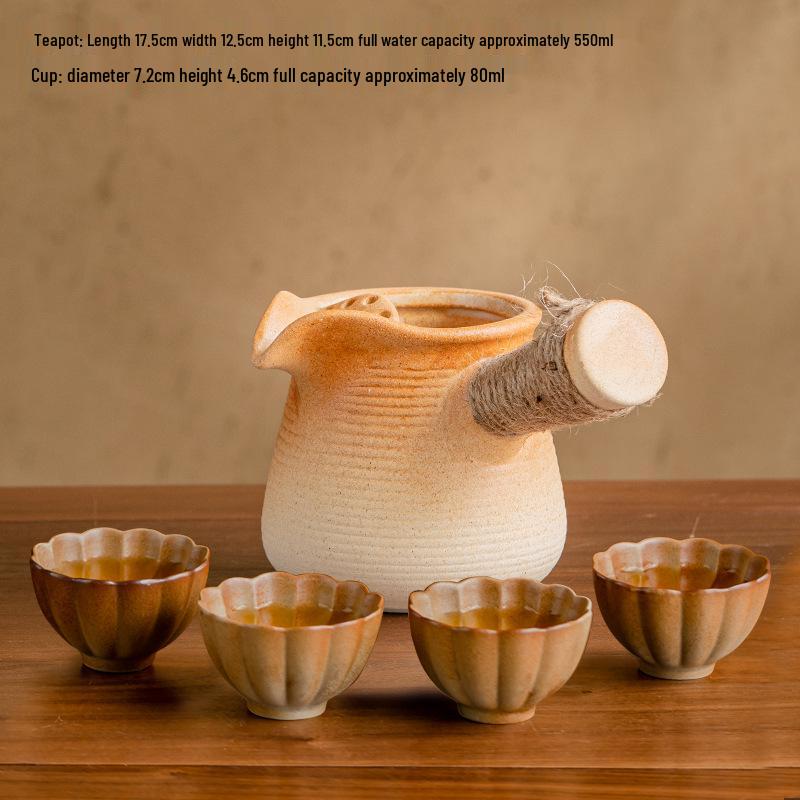 High-Temperature Resistant Ceramic Stove and Teapot Set for Outdoor Tea Brewing and Roasting
