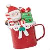 2.3 X 4.3 Inch Soft Ceramic Christmas Coffee Cup Hanging Ornament for Table And Fireplace