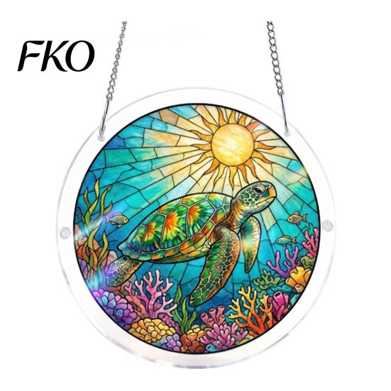 High Transparency Acrylic Art Puzzle Suncatcher, Artistic Window Hanging Ornament, 7.48 Inch Sun Suncatcher Pendant for Enthusiasts Catcher