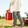 Safety Gas Can, 19 L Type I Red Safety Can for Gasoline with Stainless Steel Flame Arrester, Self-Closing Lid, and PE Funnel, Carbon Steel Flammable