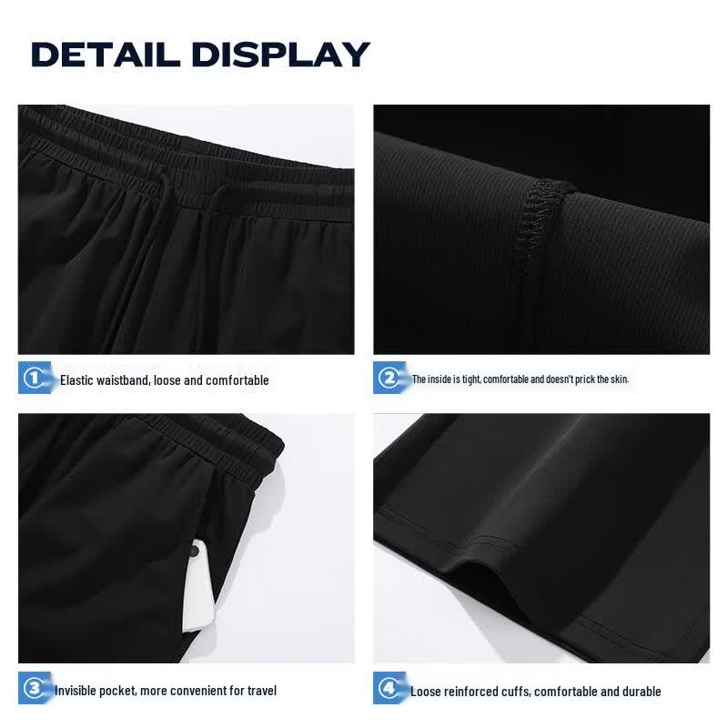 Warrior Men's Ice Silk Wide-Leg Casual Pants