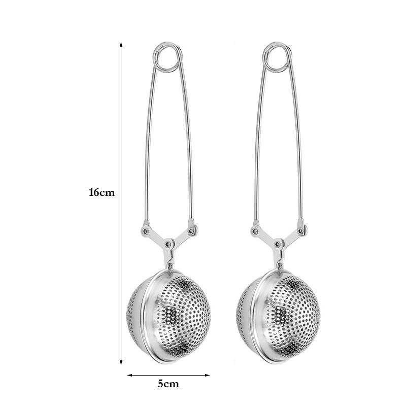 Tea Infuser Stainless Steel Tea Strainer Filter Mesh Tea Ball Sieve Long Handle Infuser for Brewing Puer Herbal Tea Accessories