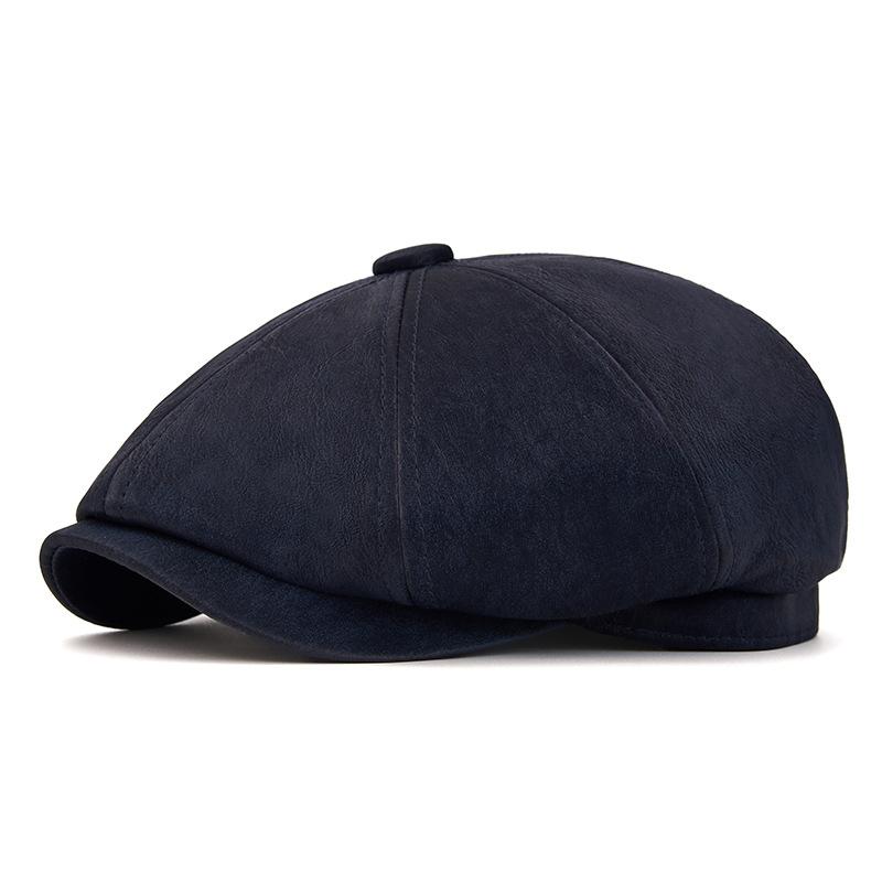 Autumn Winter Warm Beret Men Octagonal Cap British Vintage Cap Painter's Cap Newsboy Cap