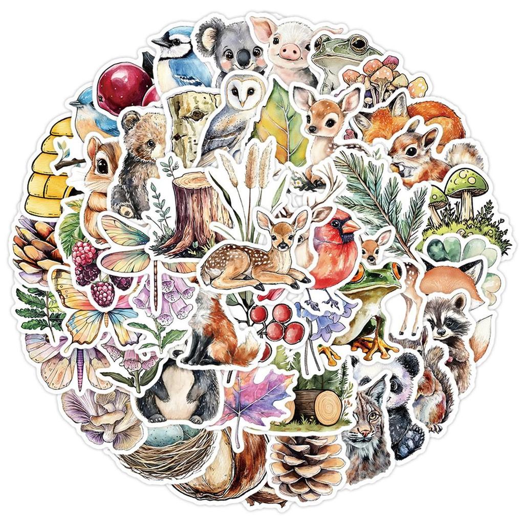 50 Unique Waterproof Watercolor Horse Stickers: Perfect for Phones, Cups, and Kids' Planners