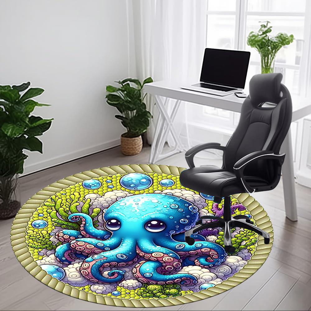 1 Stück Oktopus-Dekor Stuhl Teppich für Büro, Weiche Flanell Decke, Perfekt für Büro, Feiertagsparty Dekoration Wahl yy251113004