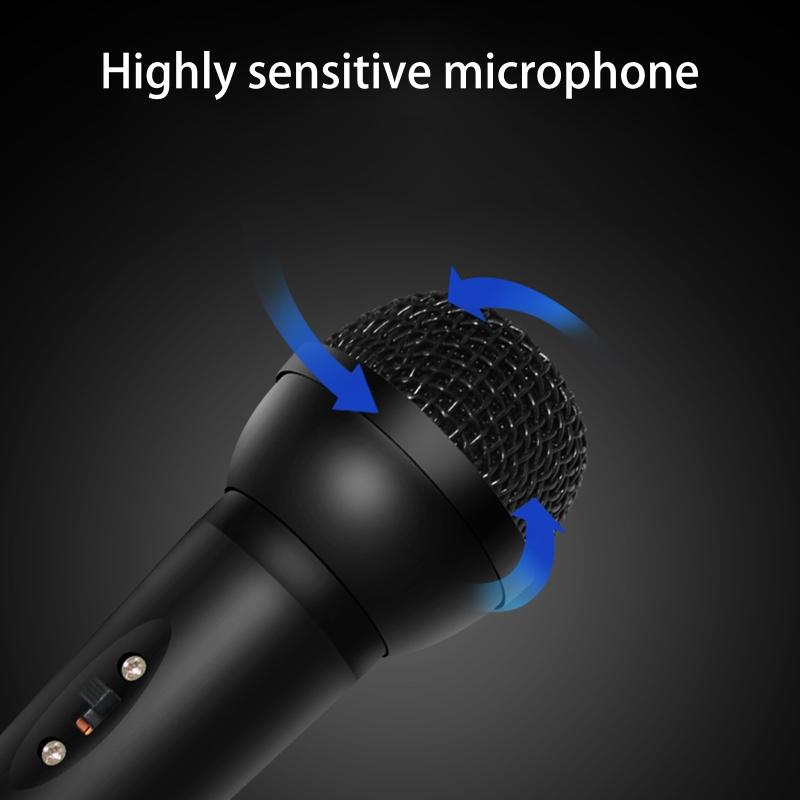 Wired Microphone with 200cm Cable Condenser Handheld Microphone with Stand for Karaoke Singing, Speech, Wedding