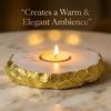 Golden foil Marble Tea Light Holder/Luxury Candle Holder for Home Decor