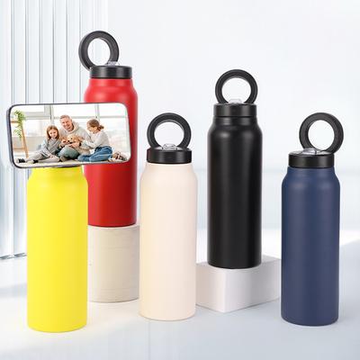 Magnetic Insulated Cup Stainless Steel Sports Water Bottle Mobile Phone Holder Drama Tracking Camera High Aesthetic Value