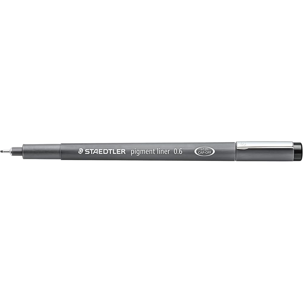 Caneta à Base de Água Staedtler Pigment Liner Preto 0.6mm 10 Peças 308 06-9