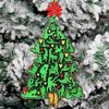 Yousheng The Naughty Tree Cheeky Christmas Ornament Green Tree Shaped Christmas Hanging Decor Funny Adults Posture Ornaments Gag Gifts for Couples
