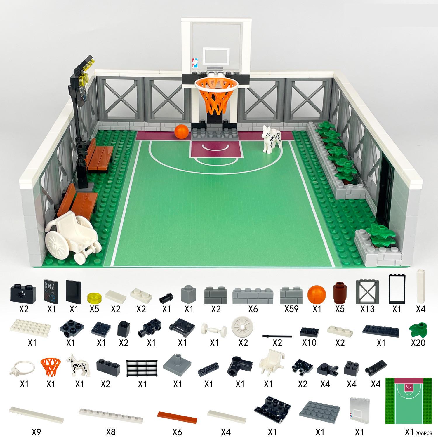 City Basketball Court Baseplates Basketball Stands
