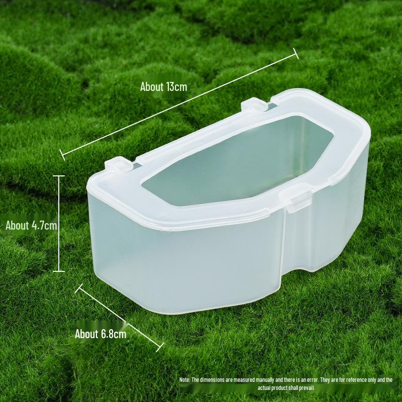 Transparent Anti-Spill Bird Feeder & Water Trough for Budgies and Lovebirds